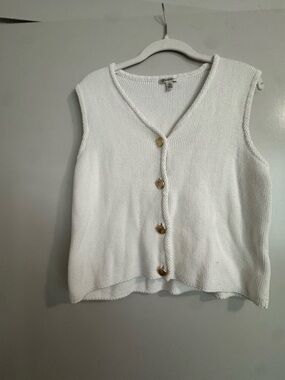 Versona Cream Ribbed Knit Top